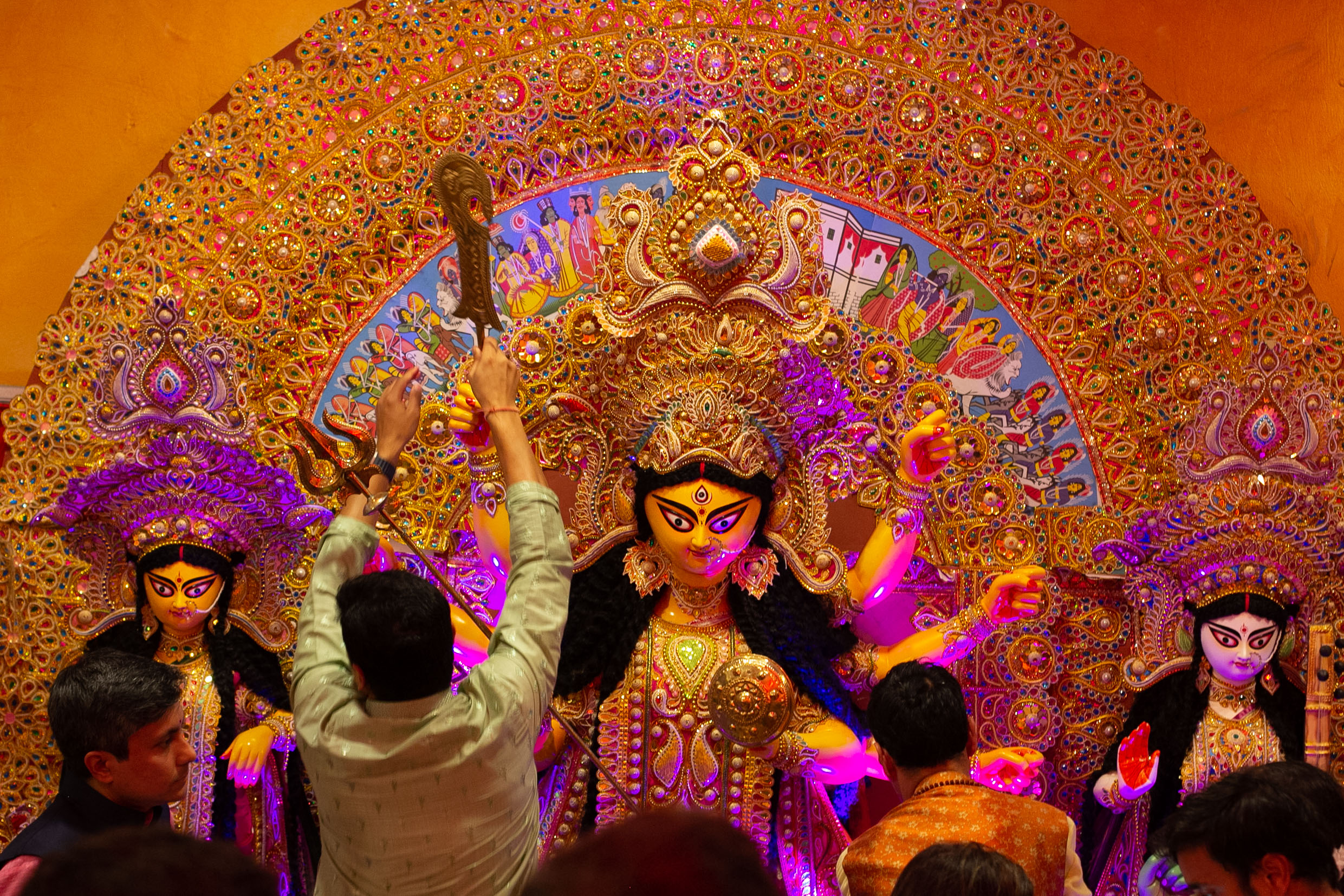 Durga Puja pandal decorations