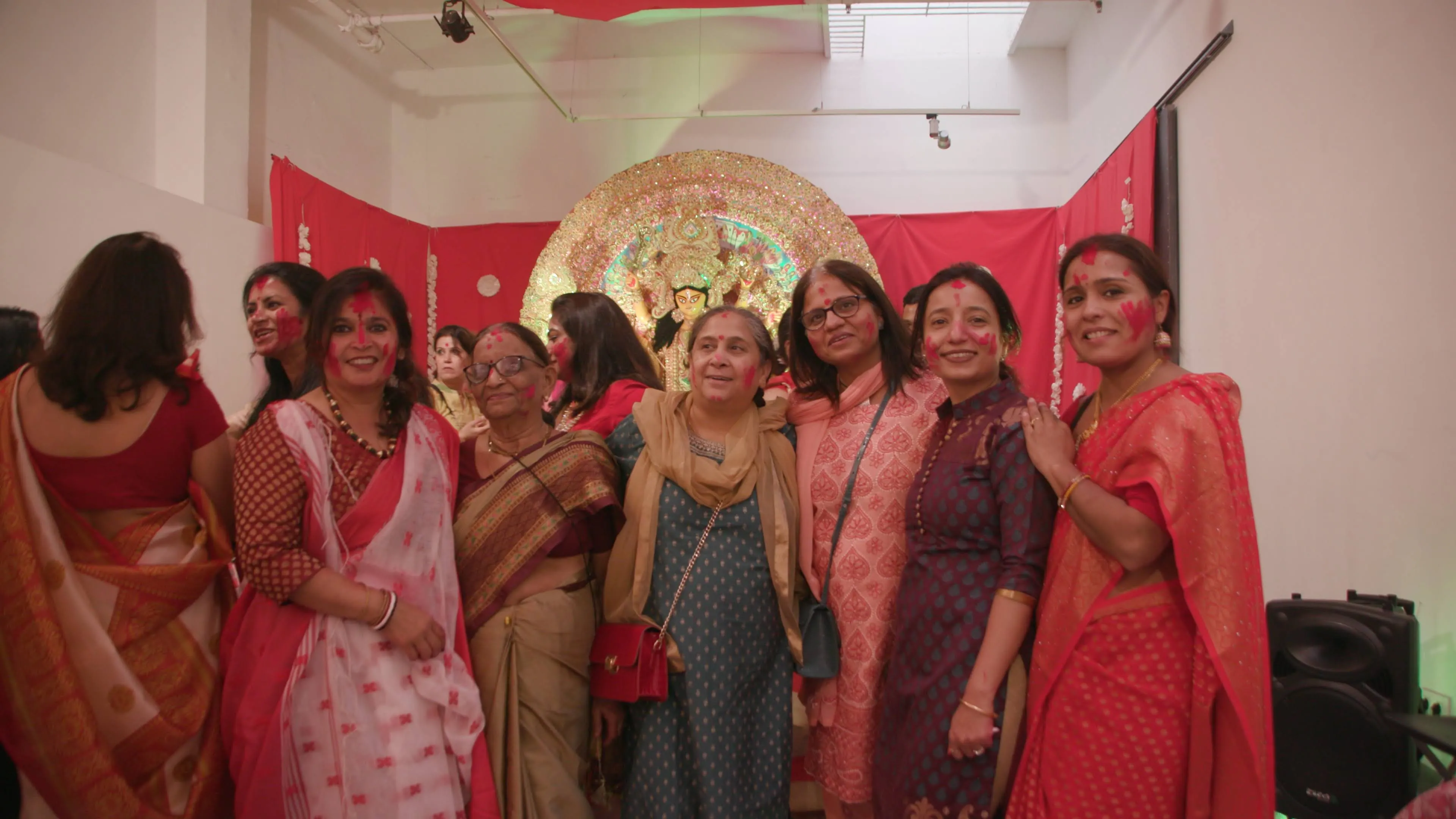 Durga idol and decorations