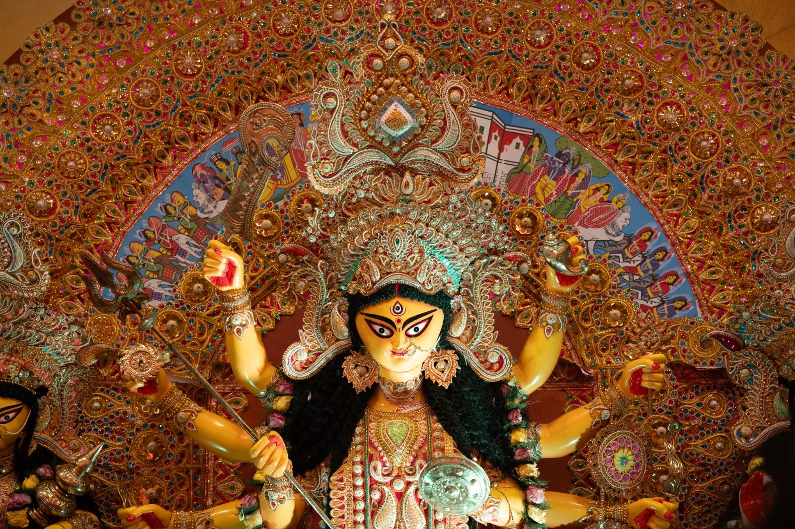 Ídol de Durga a la Durga Puja de la Bengali Cultural Association a Barcelona